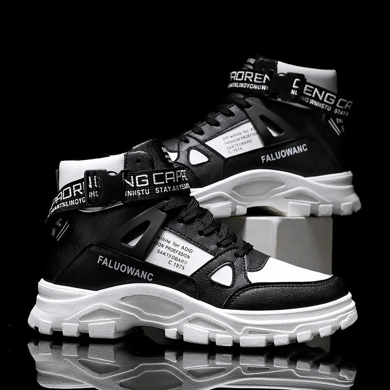 Versatile High-Top Chunky Boots for Men | Street & Casual Wear