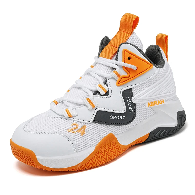 Kids Basketball Sneakers – Lightweight, Breathable & Anti-Slip Sports Shoes