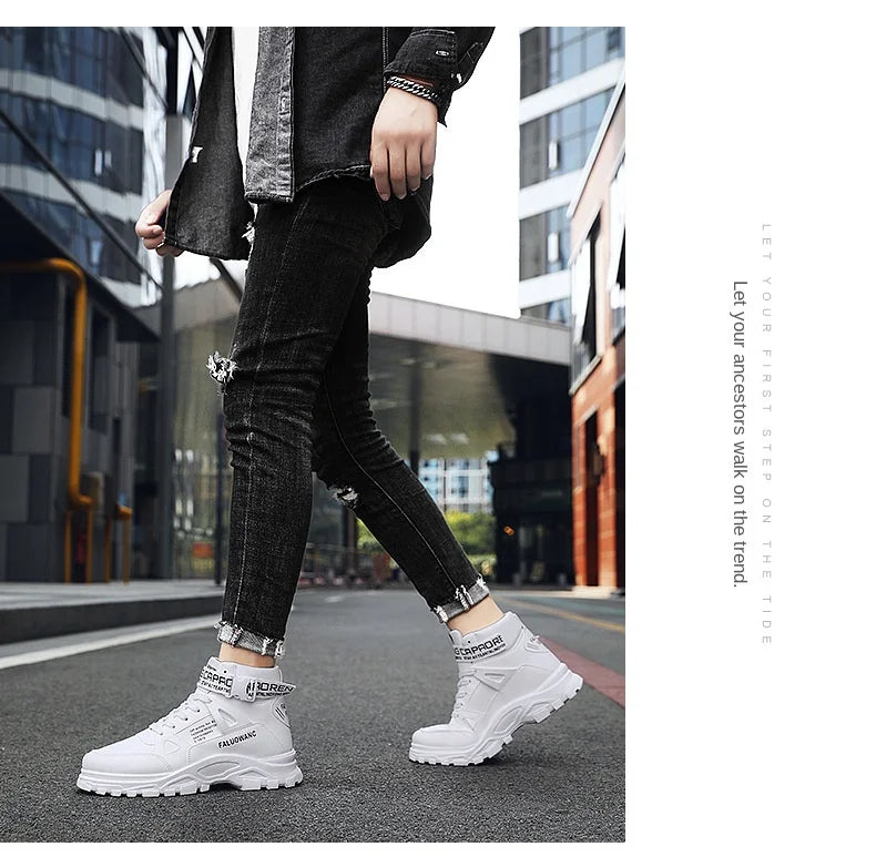 Versatile High-Top Chunky Boots for Men | Street & Casual Wear