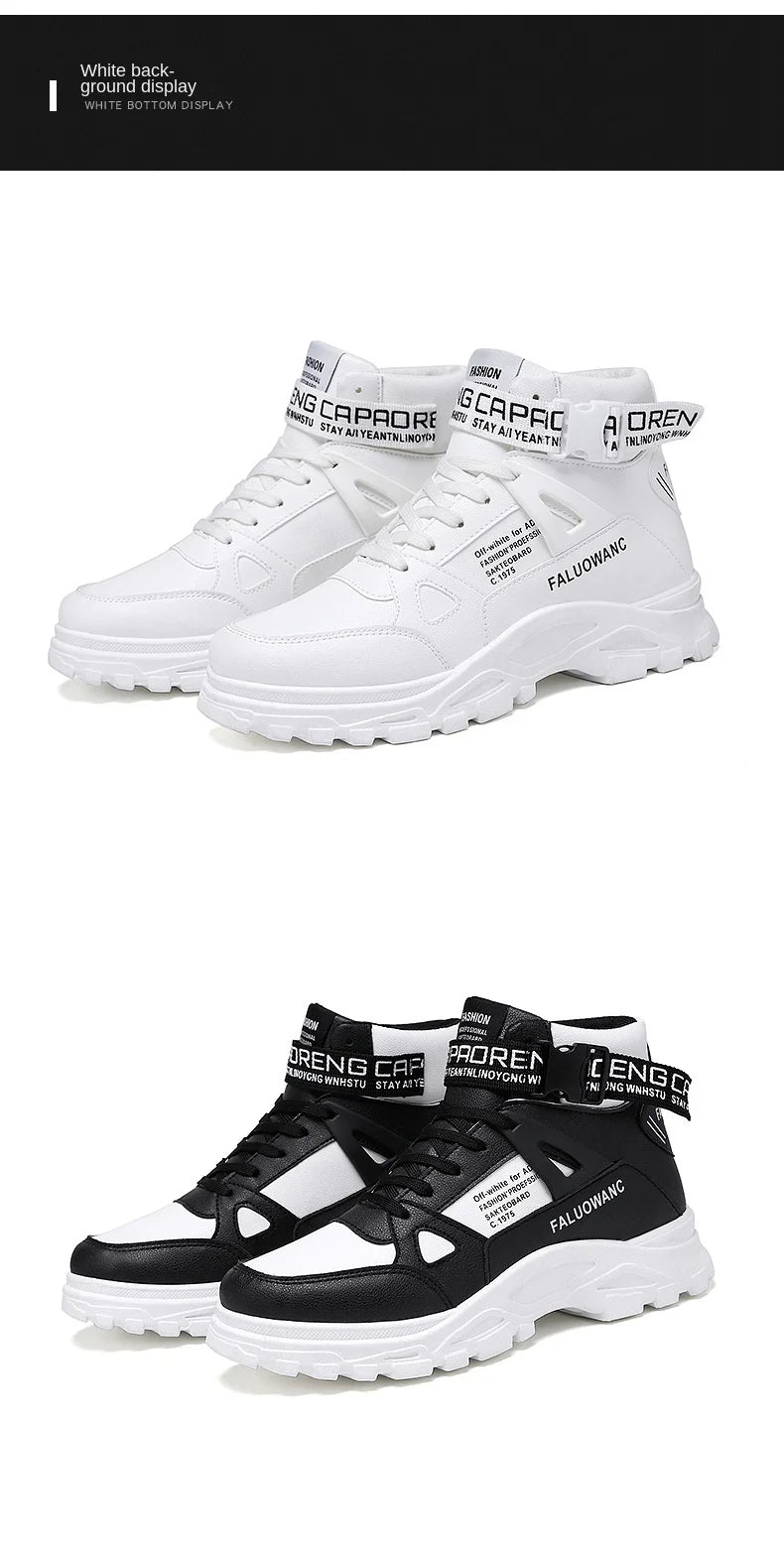 Versatile High-Top Chunky Boots for Men | Street & Casual Wear