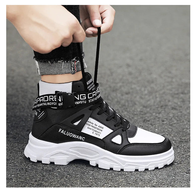 Versatile High-Top Chunky Boots for Men | Street & Casual Wear