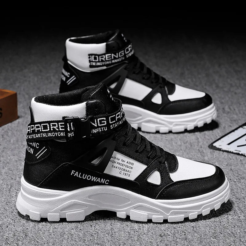 Versatile High-Top Chunky Boots for Men | Street & Casual Wear