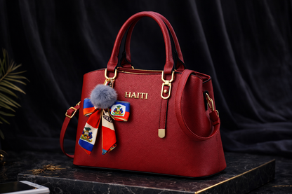 Haitian Pride Luxury Handbag – Limited Edition (Blue · White · Red)