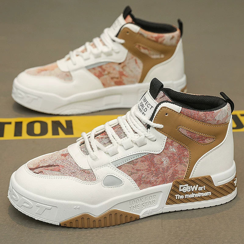 Luxury High-Top Men’s Sneakers – Hidden Heel | Fall & Winter Streetwear