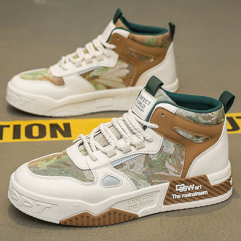 Luxury High-Top Men’s Sneakers – Hidden Heel | Fall & Winter Streetwear