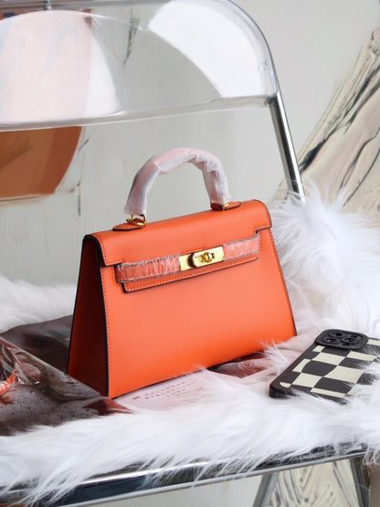 Amazon's Best-Selling Macaron-Colored Kelly Bag, High-End Classic Fashion Handbag, Single Shoulder Crossbody Light Luxury Women's Bag