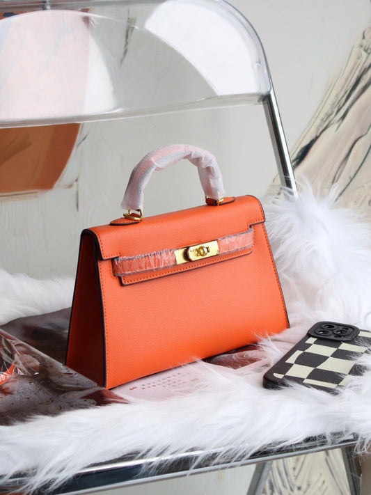 Amazon's Best-Selling Macaron-Colored Kelly Bag, High-End Classic Fashion Handbag, Single Shoulder Crossbody Light Luxury Women's Bag