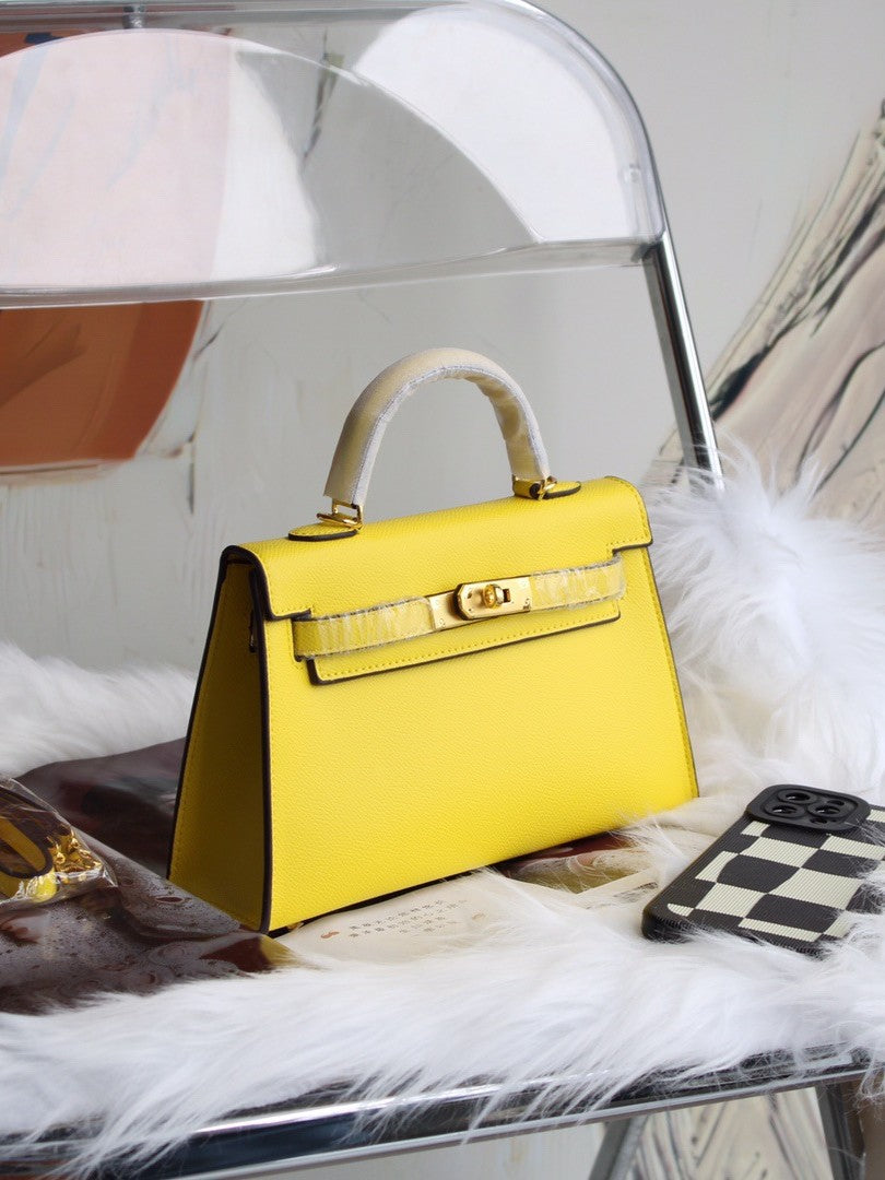 Amazon's Best-Selling Macaron-Colored Kelly Bag, High-End Classic Fashion Handbag, Single Shoulder Crossbody Light Luxury Women's Bag