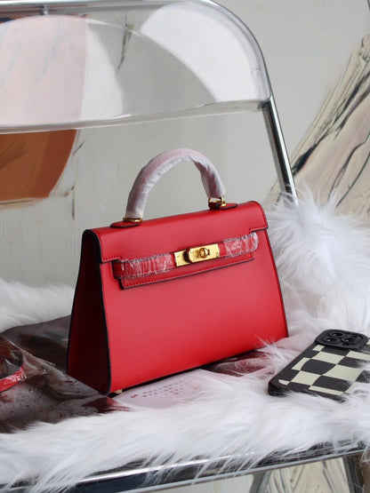 Amazon's Best-Selling Macaron-Colored Kelly Bag, High-End Classic Fashion Handbag, Single Shoulder Crossbody Light Luxury Women's Bag