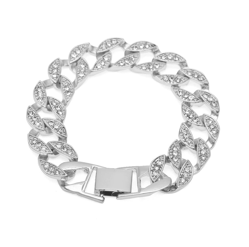 Luxury Cuban Chain Necklace – Diamond-Inspired Iced Design