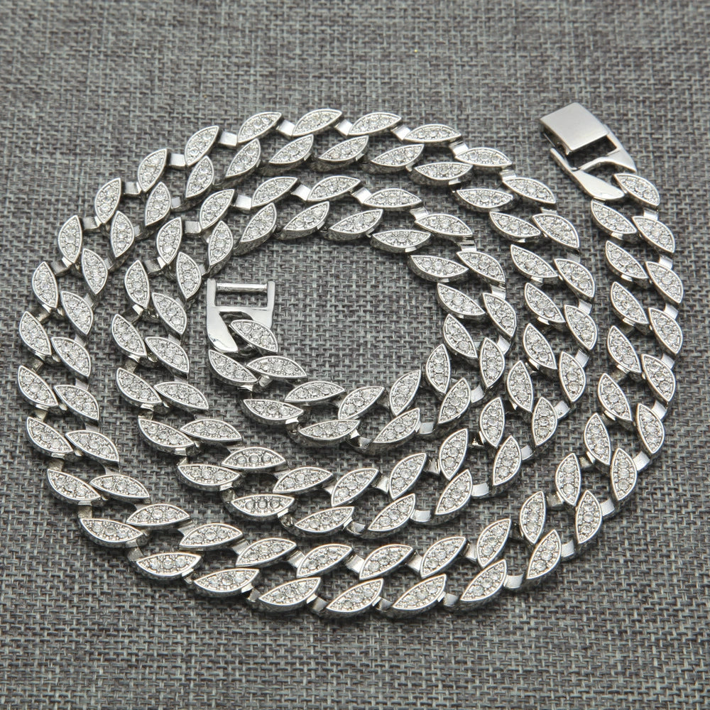 Luxury Cuban Chain Necklace – Diamond-Inspired Iced Design