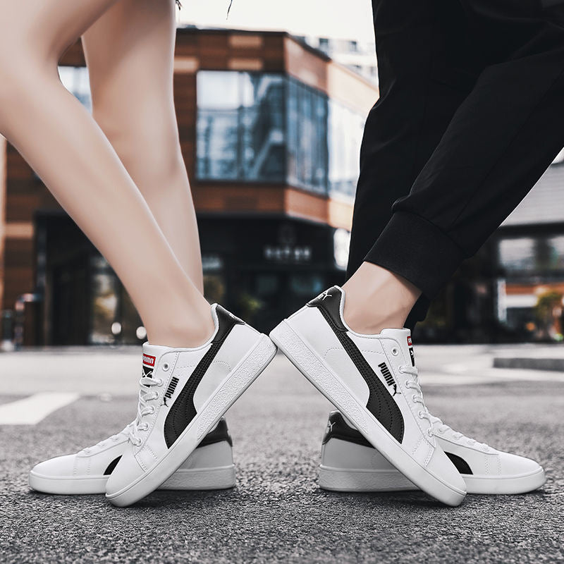 Trendy Versatile Casual Shoes For Men And Women, Fashionable Lightweight Low-Top Soft Sole Comfortable Cushioning Leather Sports Skate Shoes