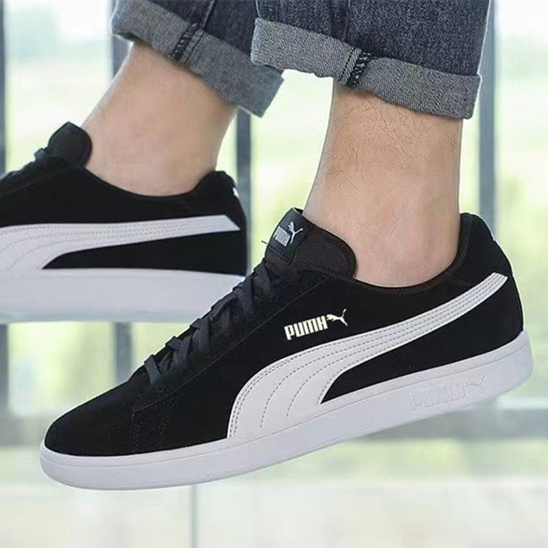 Trendy Versatile Casual Shoes For Men And Women, Fashionable Lightweight Low-Top Soft Sole Comfortable Cushioning Leather Sports Skate Shoes