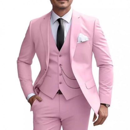 Amazon Foreign Trade Aliexpress Suit Set Three-Piece Wedding Suit Slim Fit Business Banquet Elegant Dress For Men