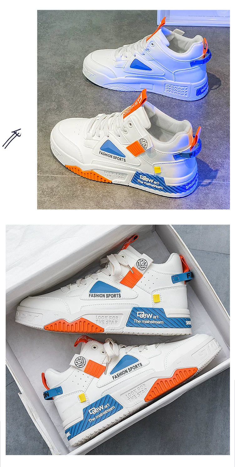 Luxury High-Top Men’s Sneakers – Hidden Heel | Fall & Winter Streetwear