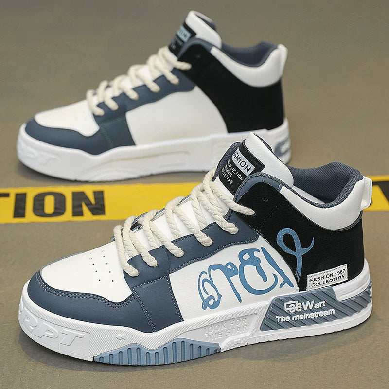 Luxury High-Top Men’s Sneakers – Hidden Heel | Fall & Winter Streetwear