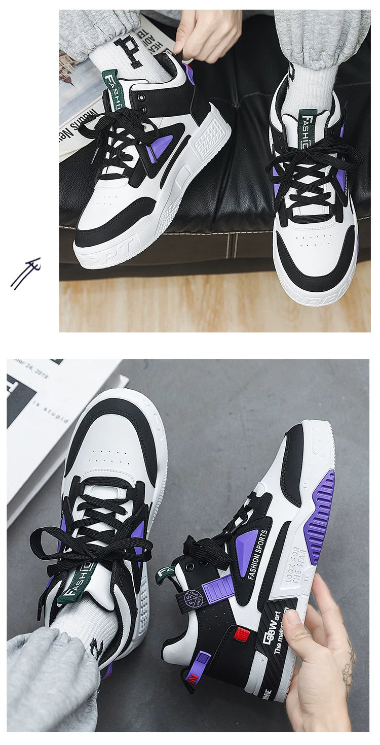 Luxury High-Top Men’s Sneakers – Hidden Heel | Fall & Winter Streetwear