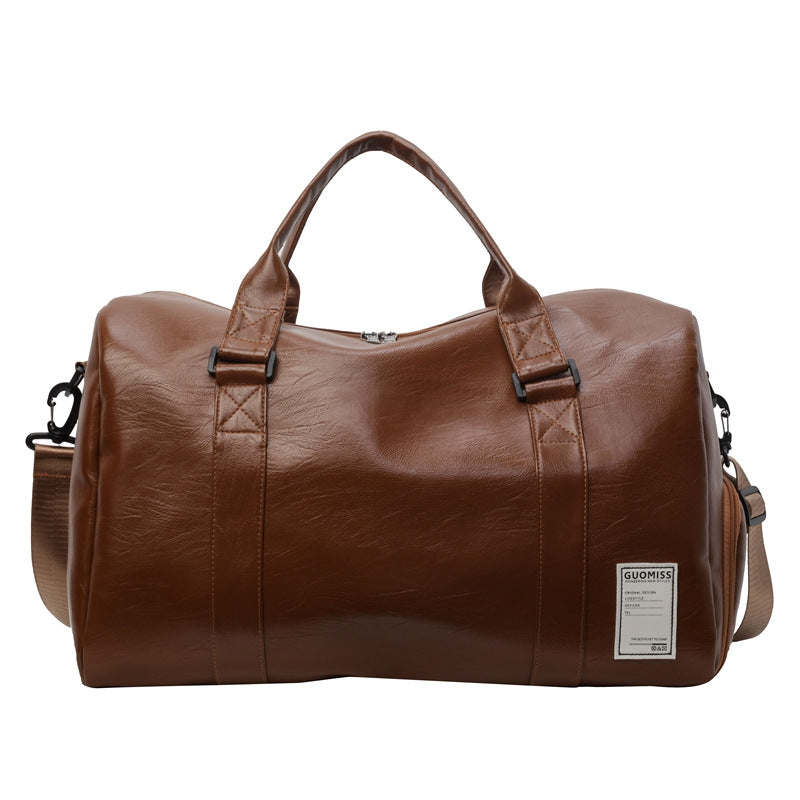 Men's Satchel Travel Bag, High-End Large-Capacity Sports And Fitness Bag, Women's Leather Travel Outfit, Luggage Bag For Men