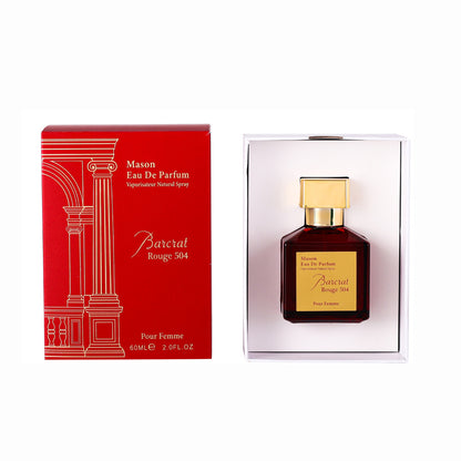 Cross-Border Export Tiktok Popular Rose Red Perfume Ebony Agarwood Light Fragrance Baccarat Long-Lasting Perfume 70ml Batch