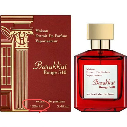 Cross-Border Export Tiktok Popular Rose Red Perfume Ebony Agarwood Light Fragrance Baccarat Long-Lasting Perfume 70ml Batch