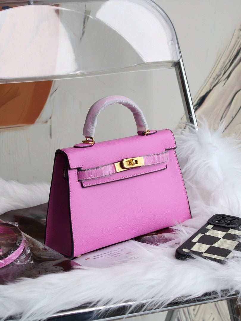 Amazon's Best-Selling Macaron-Colored Kelly Bag, High-End Classic Fashion Handbag, Single Shoulder Crossbody Light Luxury Women's Bag