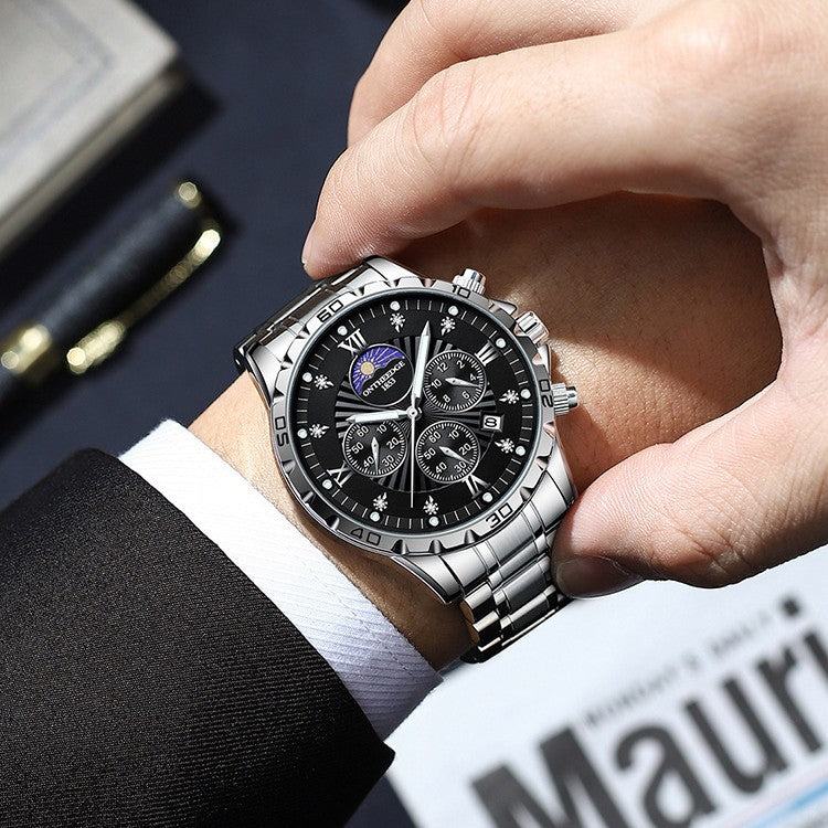 New Style Watch Men's Business Advanced Sense Waterproof Luminous Multifunctional Student Automatic Watch Trendy Explosive Men's Watch