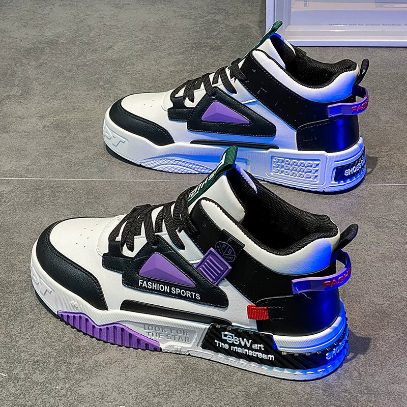 Luxury High-Top Men’s Sneakers – Hidden Heel | Fall & Winter Streetwear