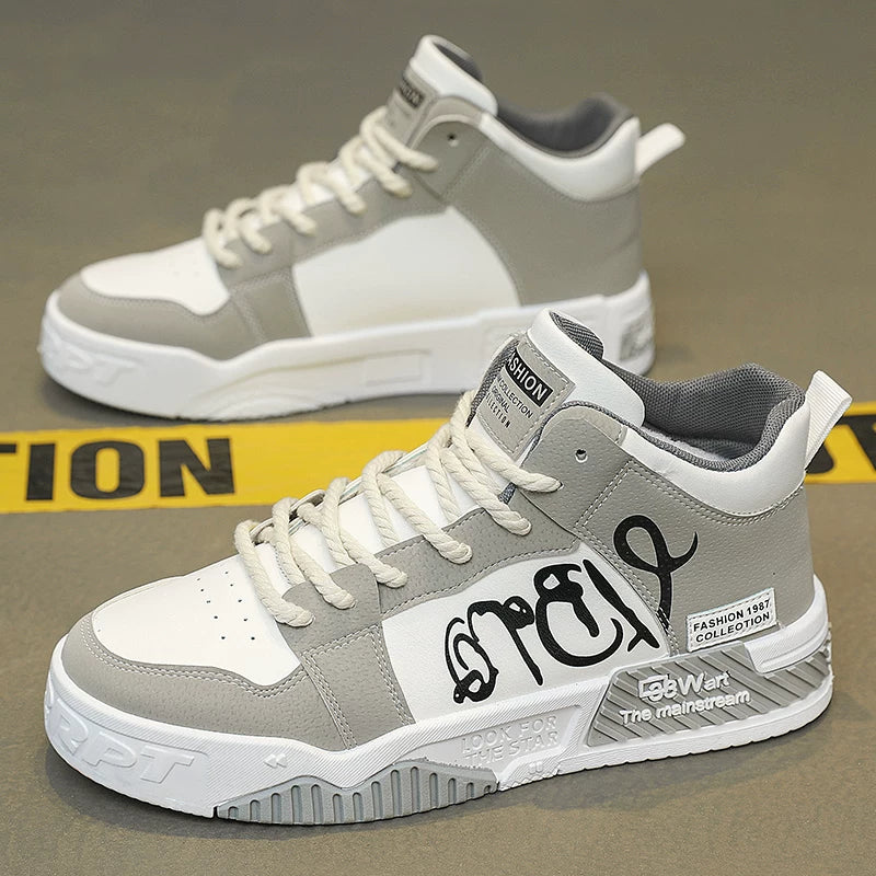 Luxury High-Top Men’s Sneakers – Hidden Heel | Fall & Winter Streetwear