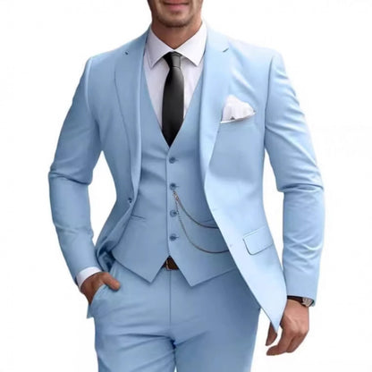 Amazon Foreign Trade Aliexpress Suit Set Three-Piece Wedding Suit Slim Fit Business Banquet Elegant Dress For Men