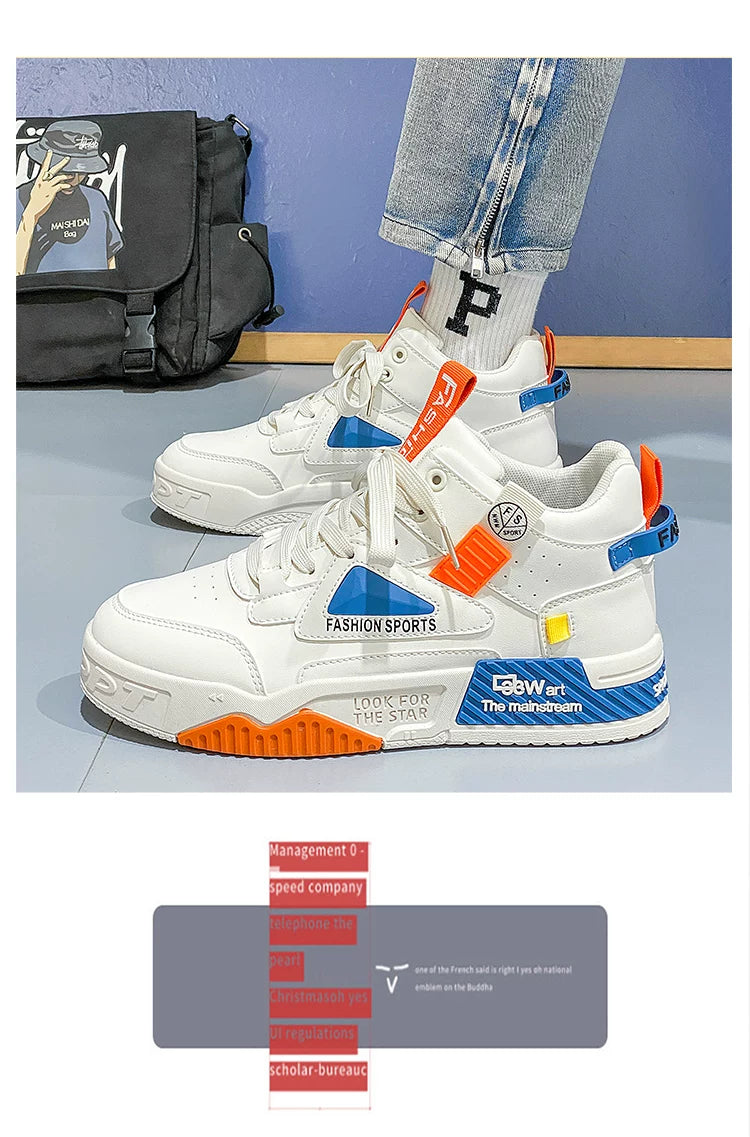 Luxury High-Top Men’s Sneakers – Hidden Heel | Fall & Winter Streetwear