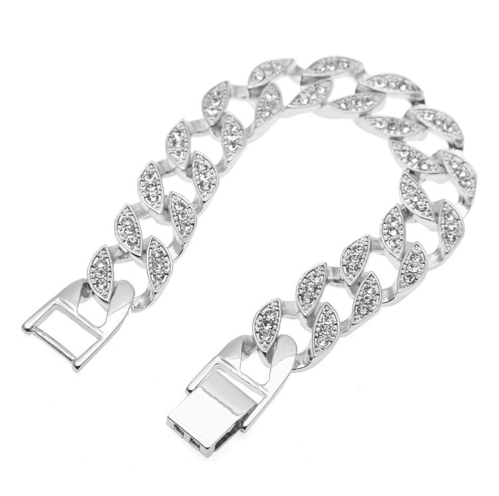 Luxury Cuban Chain Necklace – Diamond-Inspired Iced Design