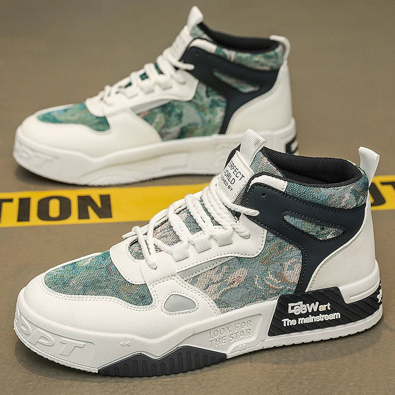 Luxury High-Top Men’s Sneakers – Hidden Heel | Fall & Winter Streetwear