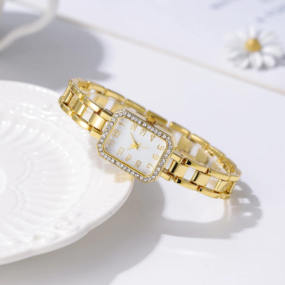 Luxe Square – Women’s Diamond Bracelet Watch