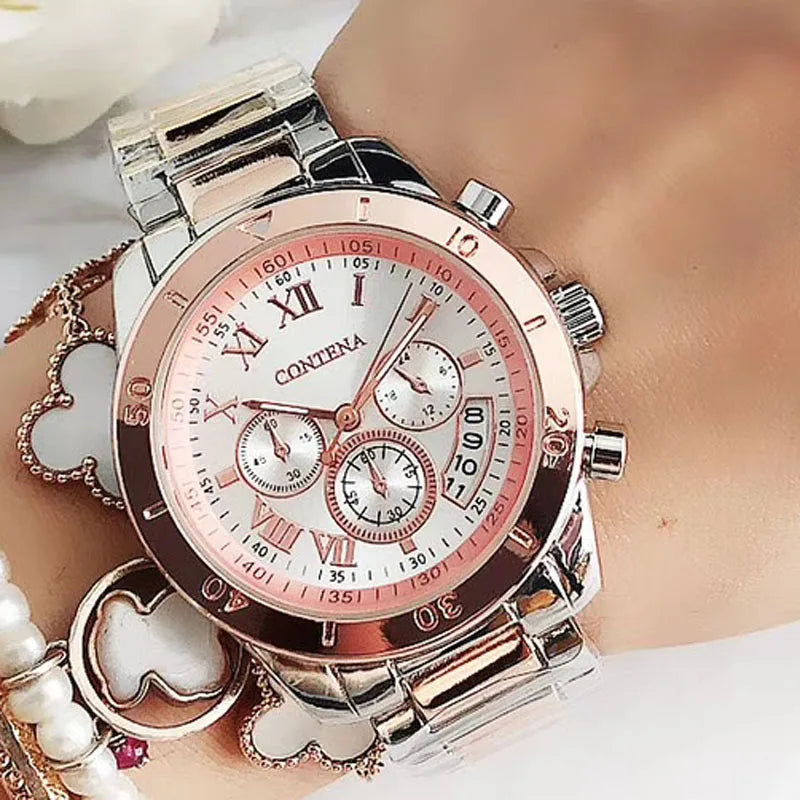 Timeless Elegance Women’s Watch | Luxury Stainless Steel