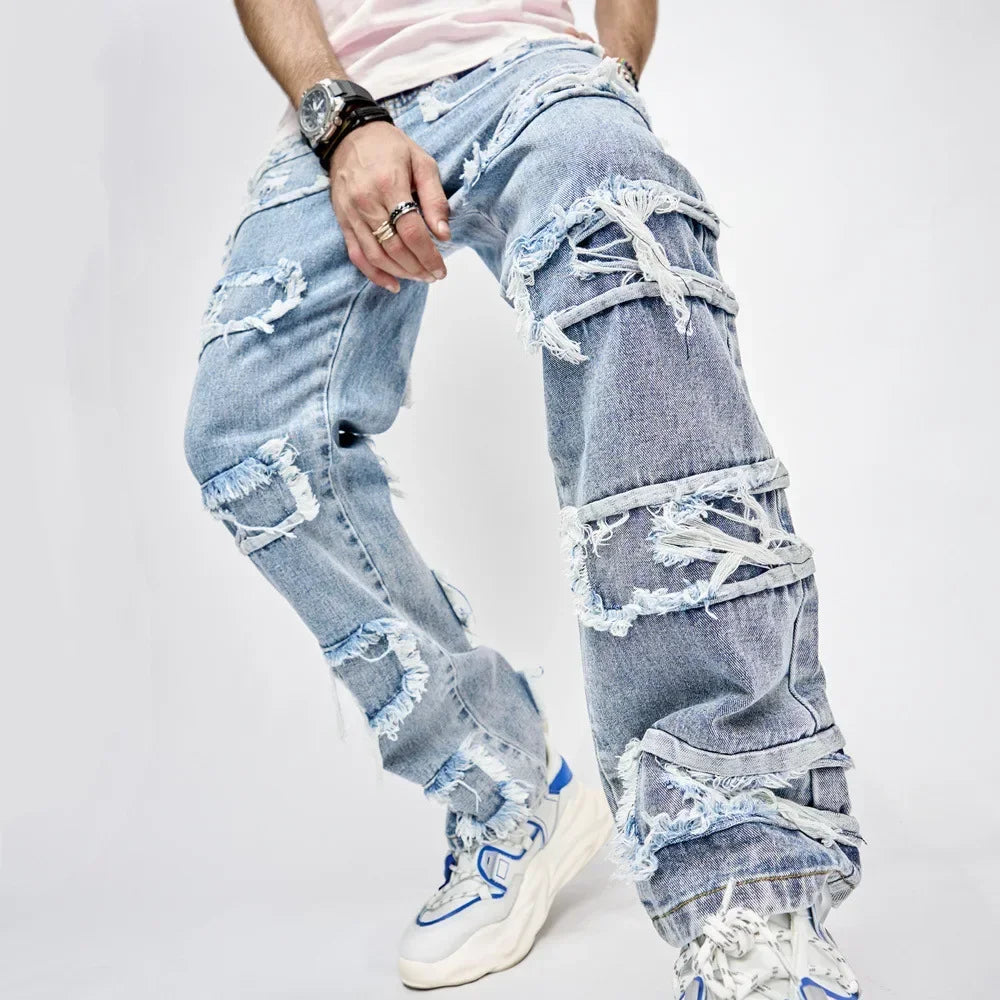 Stylist Frantz – Vintage Patch Statement Denim (Wide Edition
