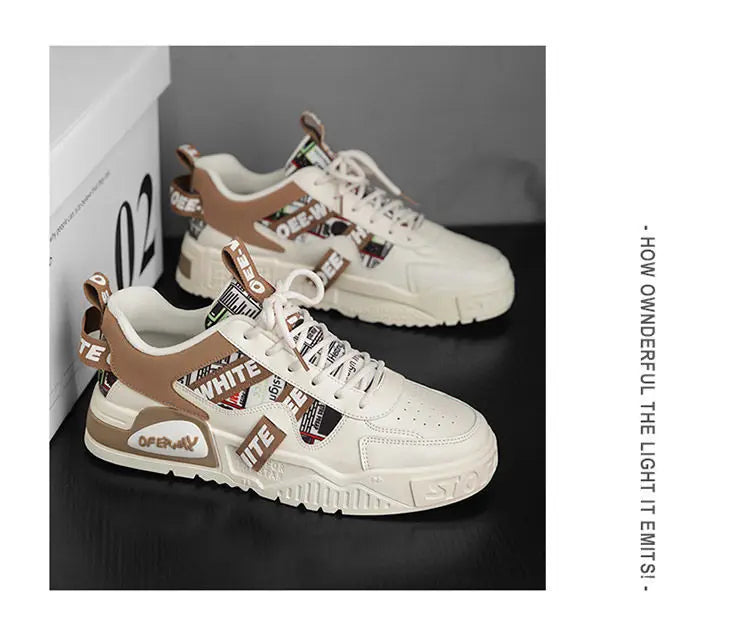 Luxury Men’s Vulcanized Sneakers – Casual Street & Running Shoes