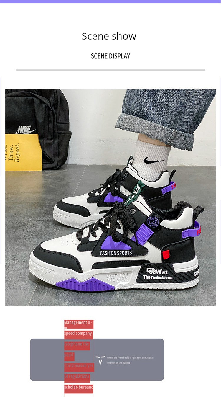 Luxury High-Top Men’s Sneakers – Hidden Heel | Fall & Winter Streetwear