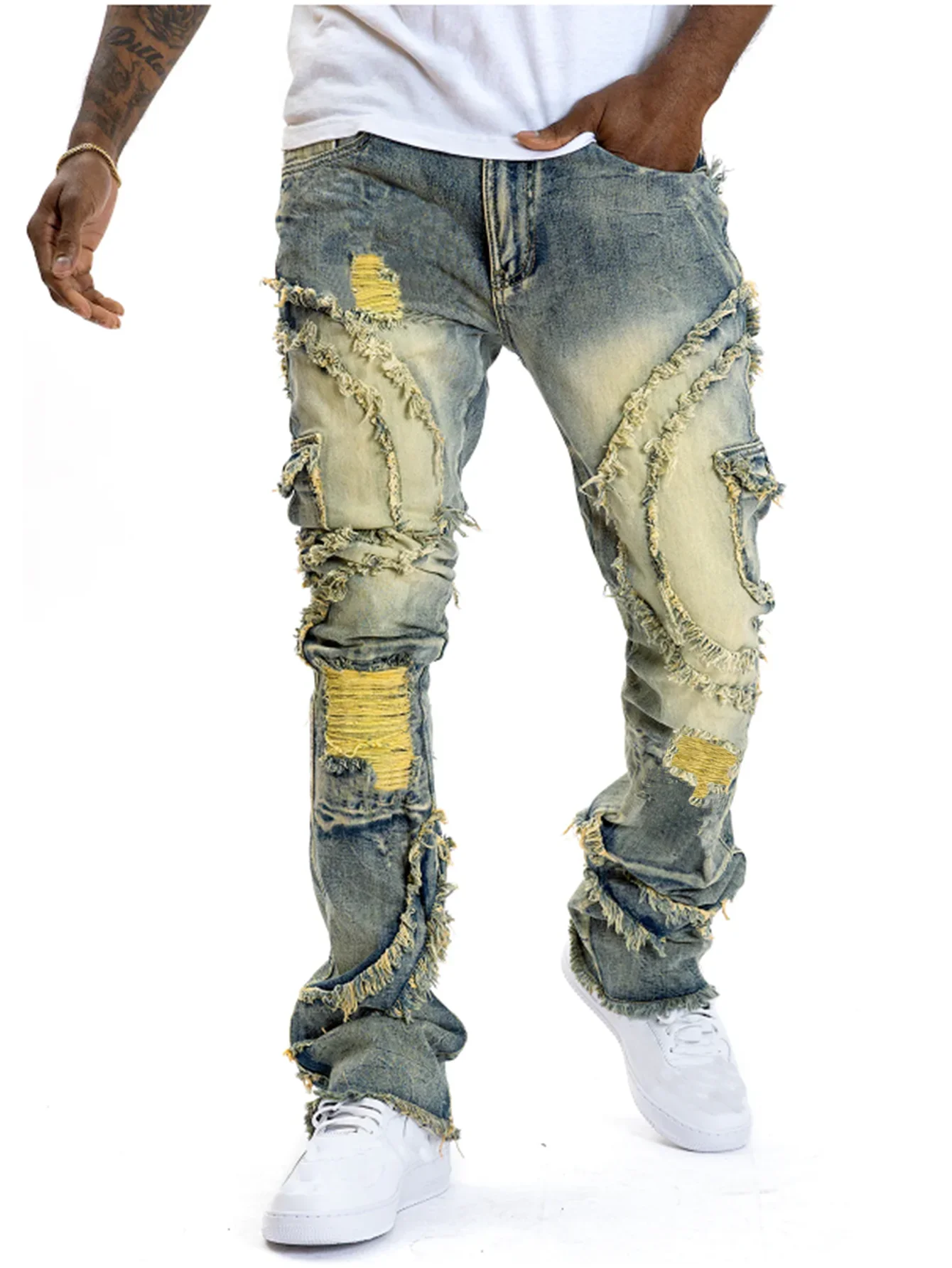 Stylist Frantz – Signature Stacked Distressed Denim (Urban Edition)