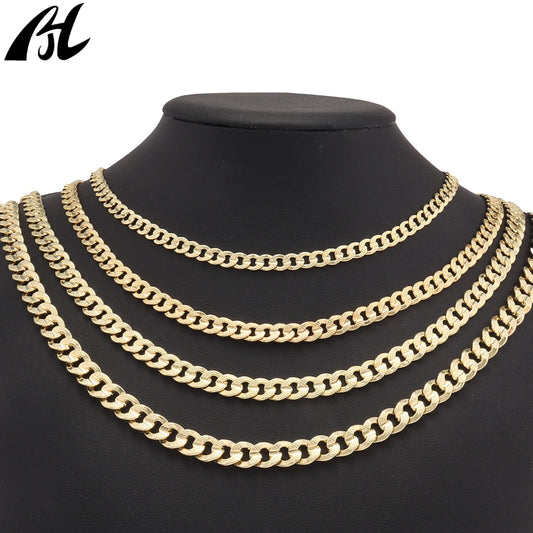 Luxury Cuban & Figaro Gold Chain – 18K Gold Plated (Unisex)