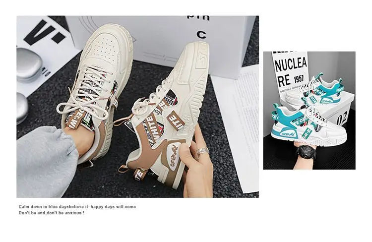 Luxury Men’s Vulcanized Sneakers – Casual Street & Running Shoes