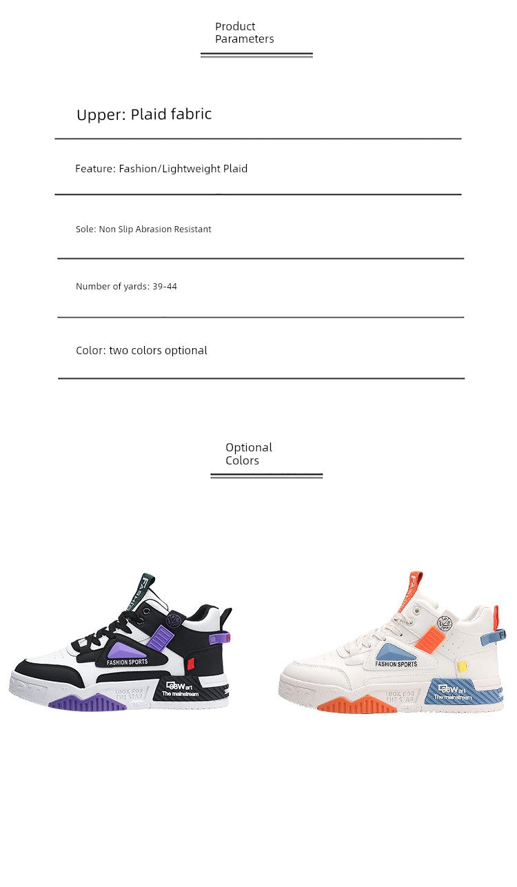 Luxury High-Top Men’s Sneakers – Hidden Heel | Fall & Winter Streetwear