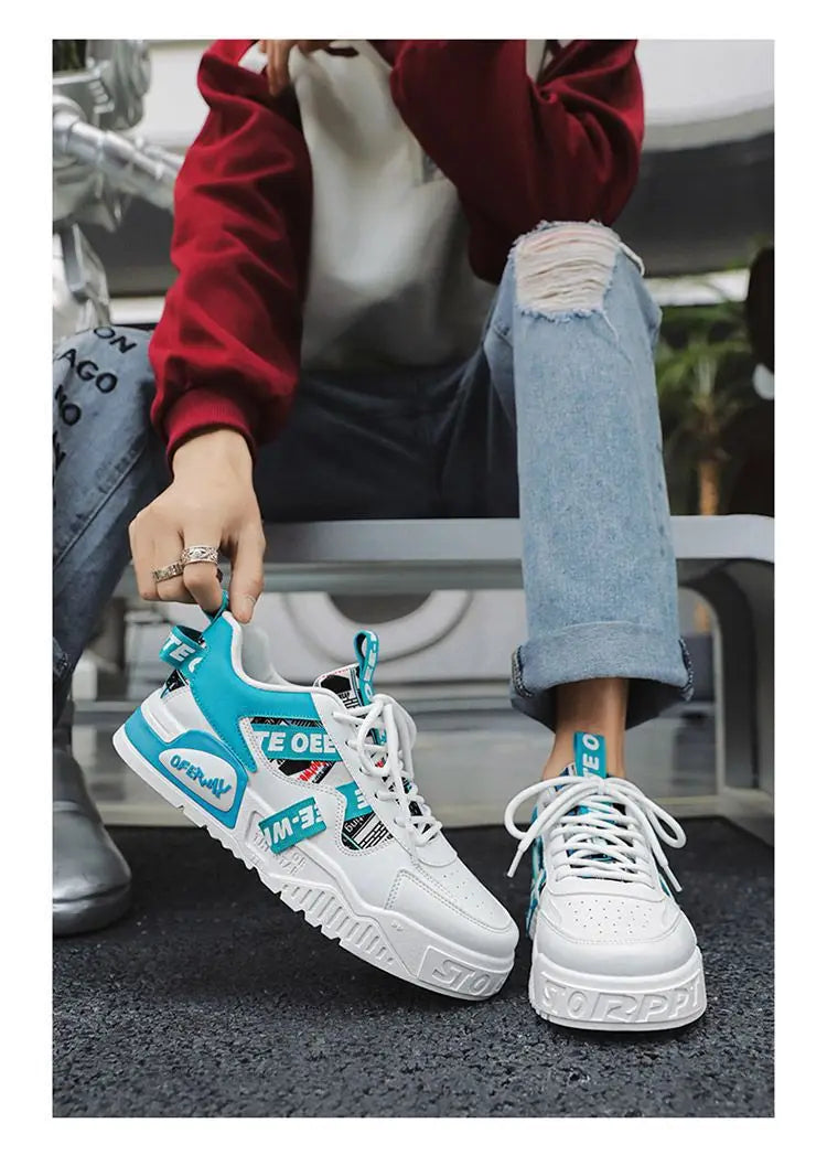 Luxury Men’s Vulcanized Sneakers – Casual Street & Running Shoes