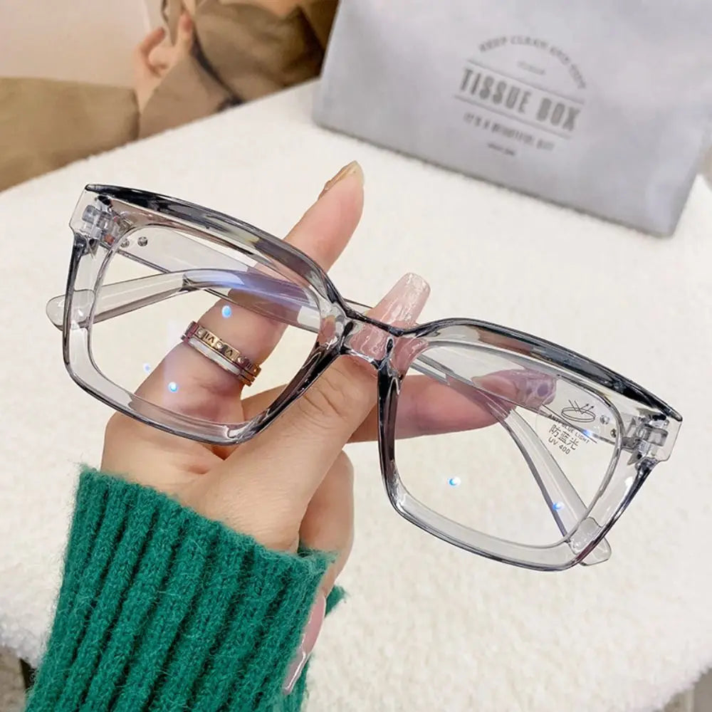 Oversized Square Anti-Blue Light Glasses – Unisex Large Frame Eyewear