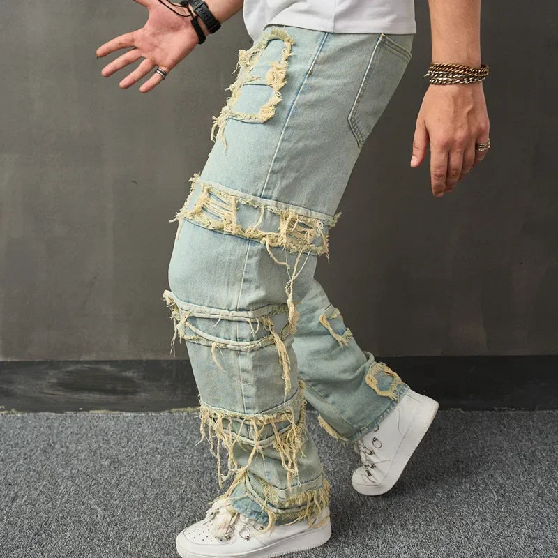 Stylist Frantz – Vintage Patch Statement Denim (Wide Edition