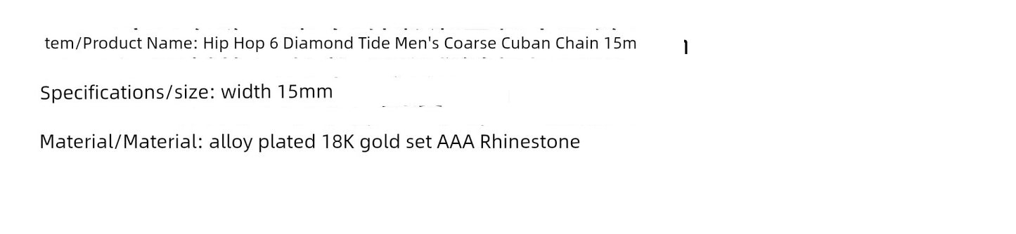 Luxury Cuban Chain Necklace – Diamond-Inspired Iced Design