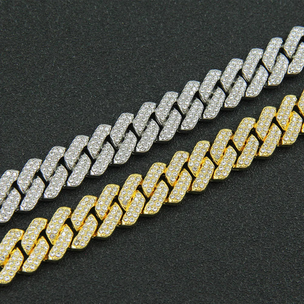 Iced-Out Cuban Chain Luxury Set – Watch, Necklace & Bracelet (3PCS)