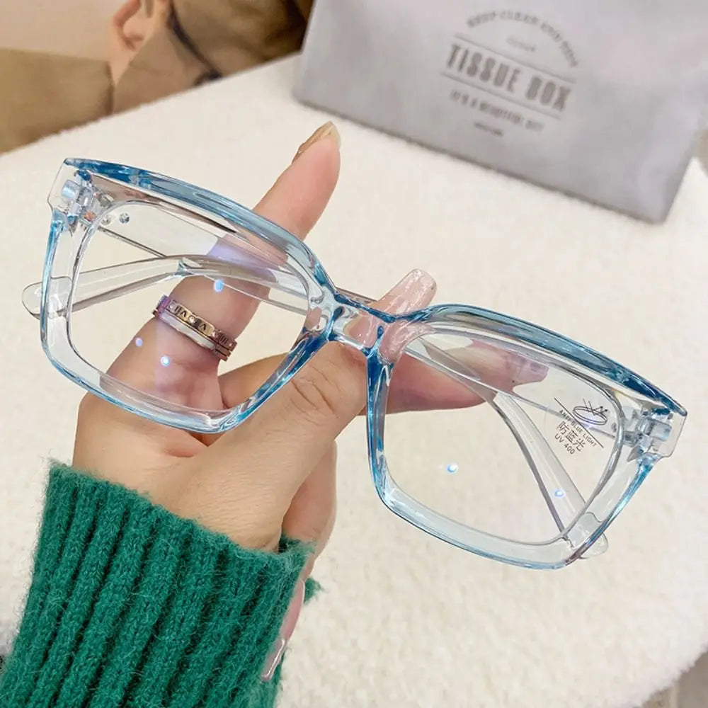 Oversized Square Anti-Blue Light Glasses – Unisex Large Frame Eyewear