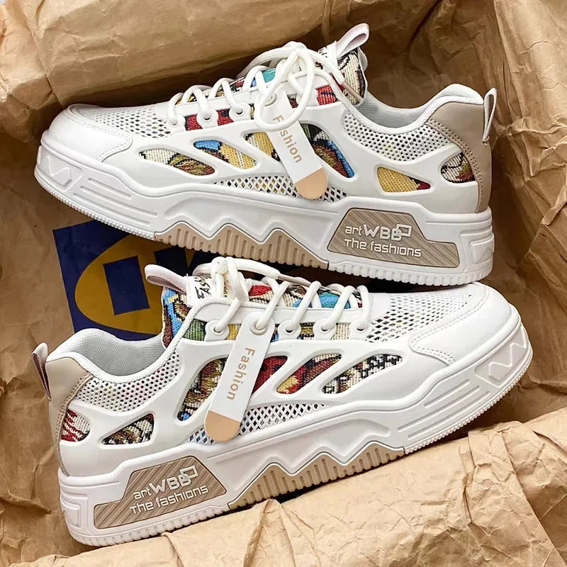 Luxury Men’s Vulcanized Sneakers – Casual Street & Running Shoes