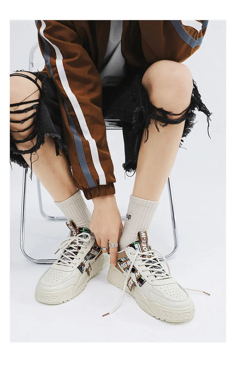 Luxury Men’s Vulcanized Sneakers – Casual Street & Running Shoes