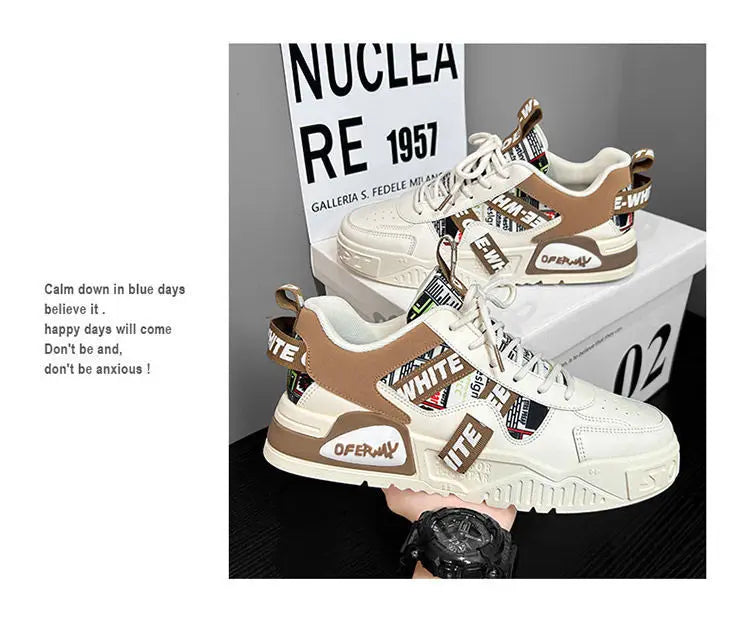 Luxury Men’s Vulcanized Sneakers – Casual Street & Running Shoes